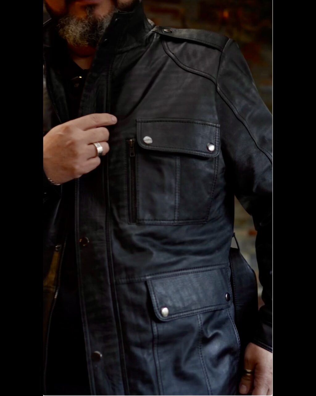 Trench de cuero Harrison - Imagen 3