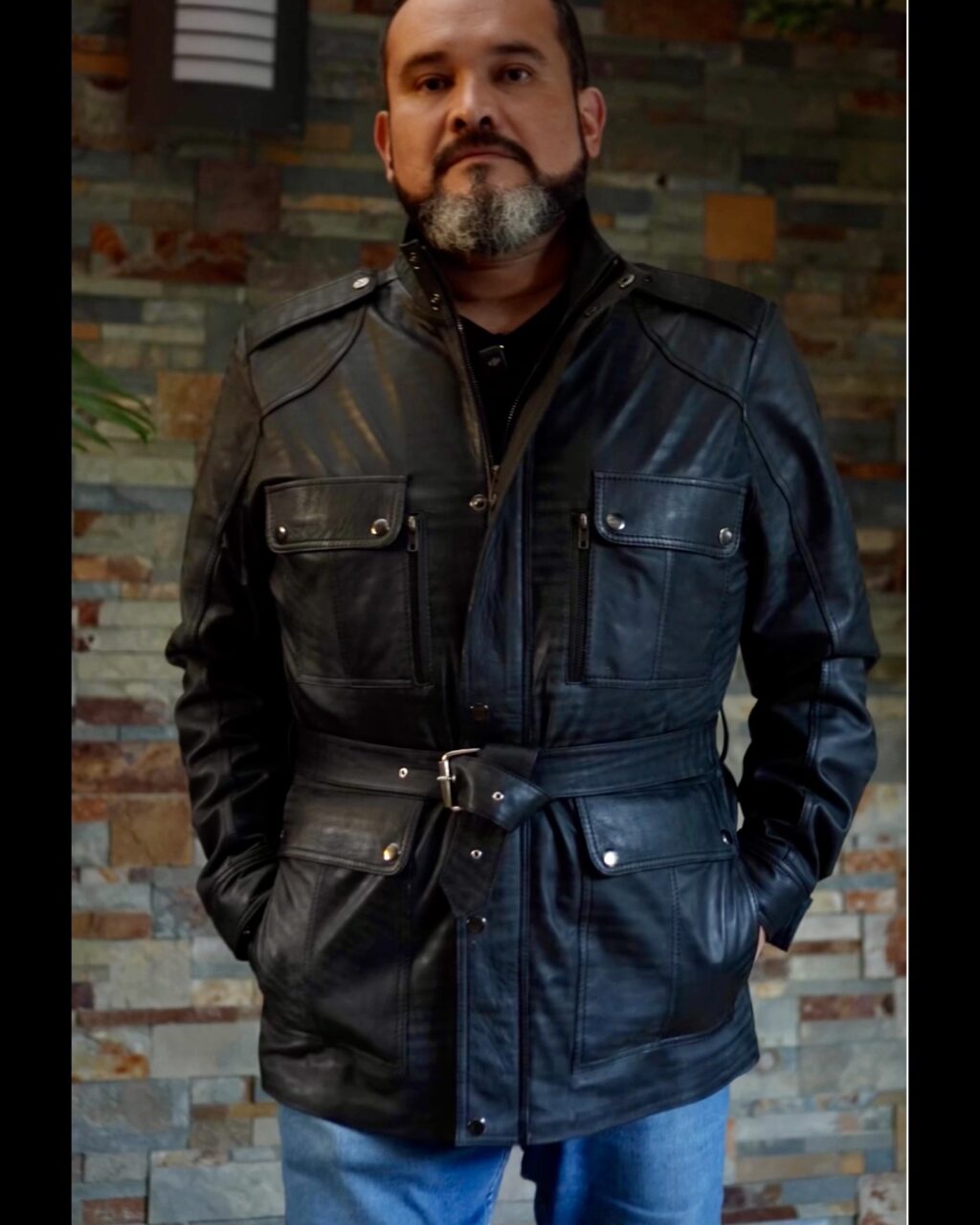 Trench de cuero Harrison - Imagen 2