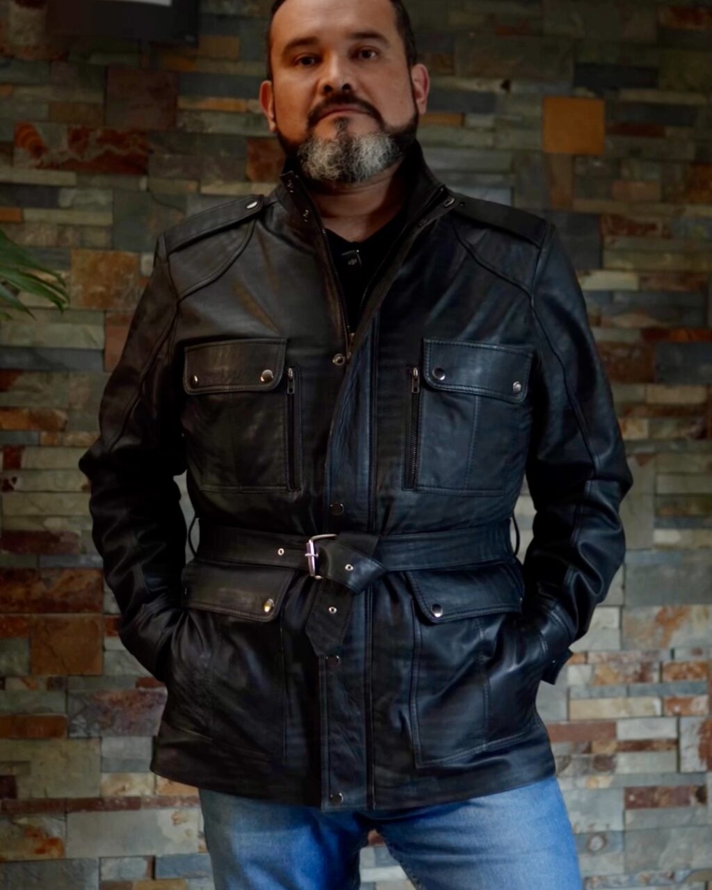 Trench de cuero Harrison