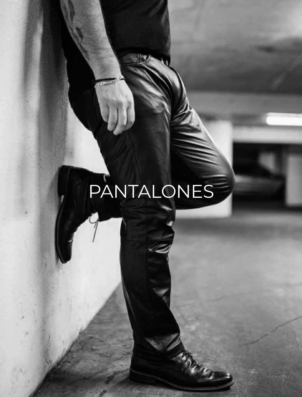 profano pantalones de cuero